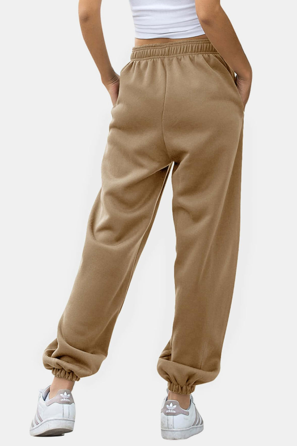 Elastic Waist Joggers with Pockets - Sydney So Sweet