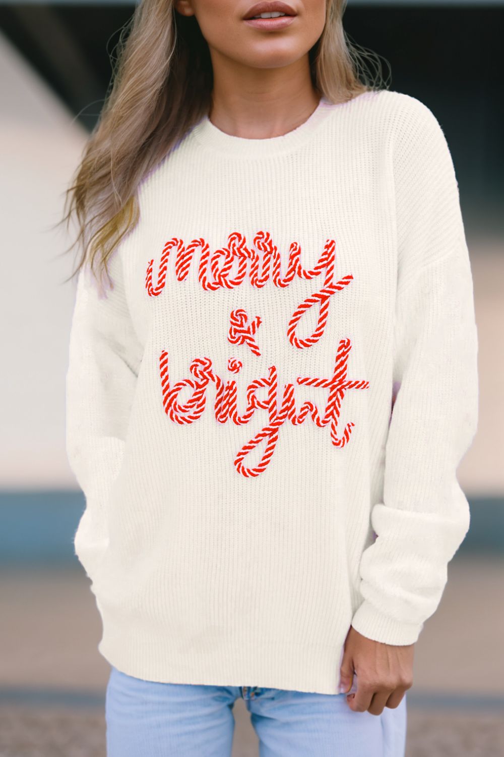 MERRY & BRIGHT Round Neck Sweater - Sydney So Sweet