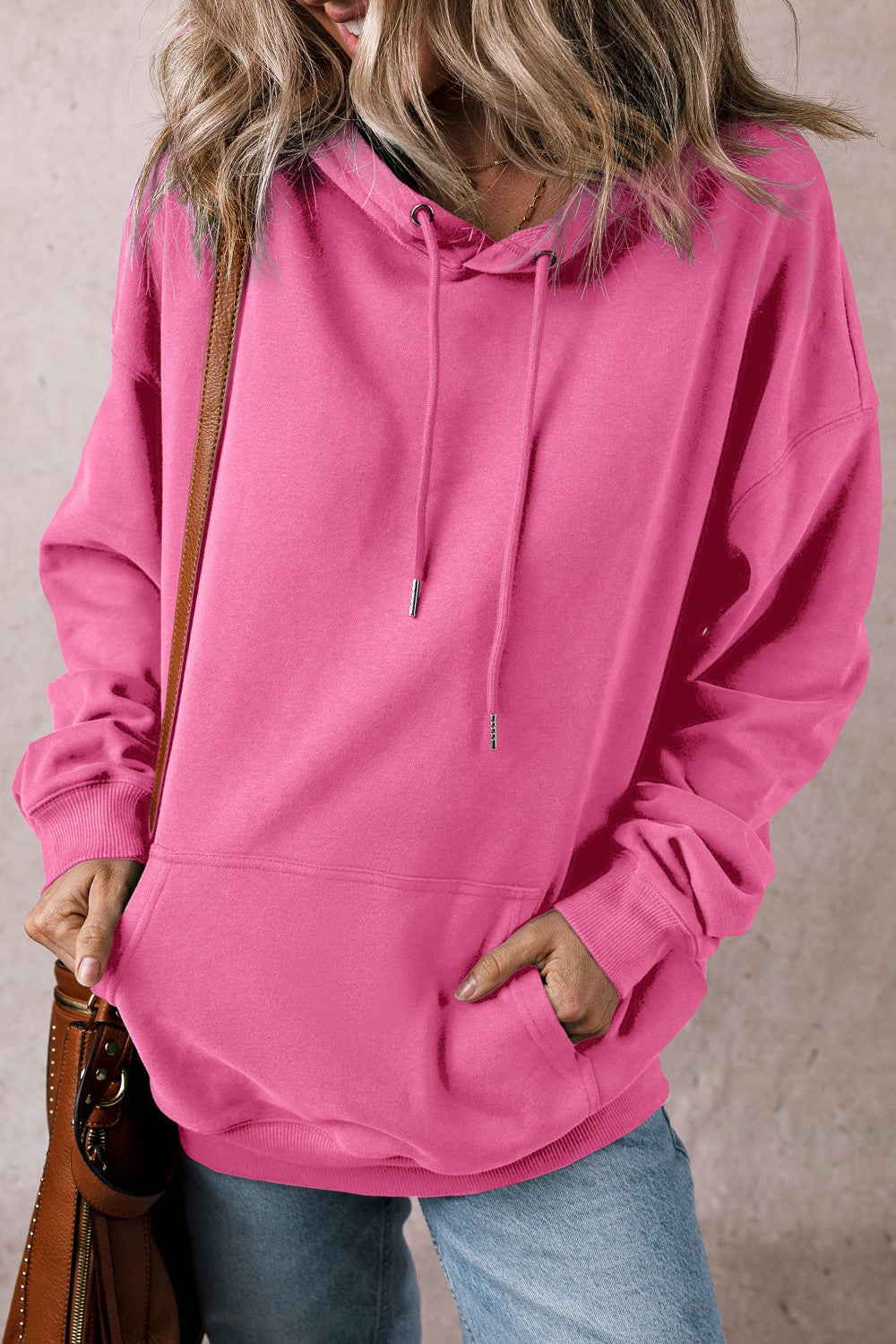 Drawstring Pocketed Long Sleeve Hoodie - Sydney So Sweet