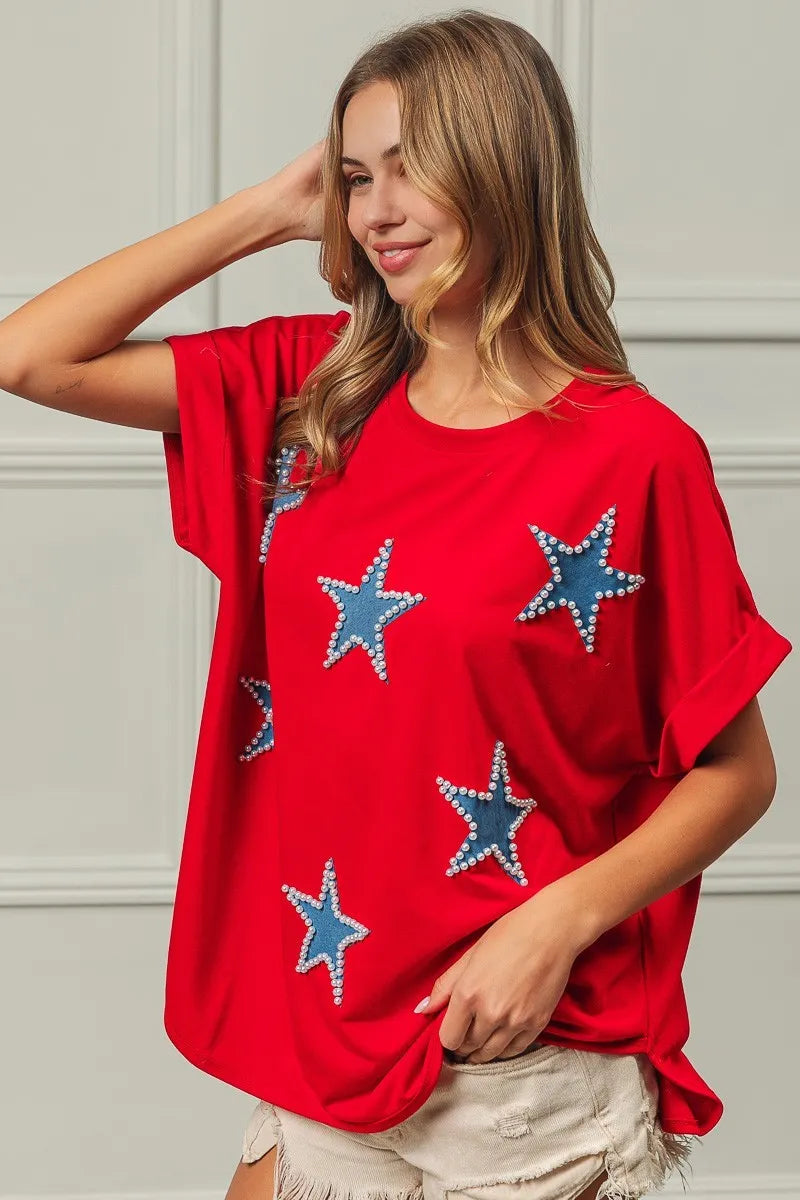 BiBi Fourth Of July Terry T-Shirt - Sydney So Sweet