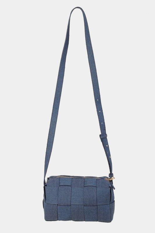 Fame Woven Crossbody Bag with Adjustable Strap - Sydney So Sweet