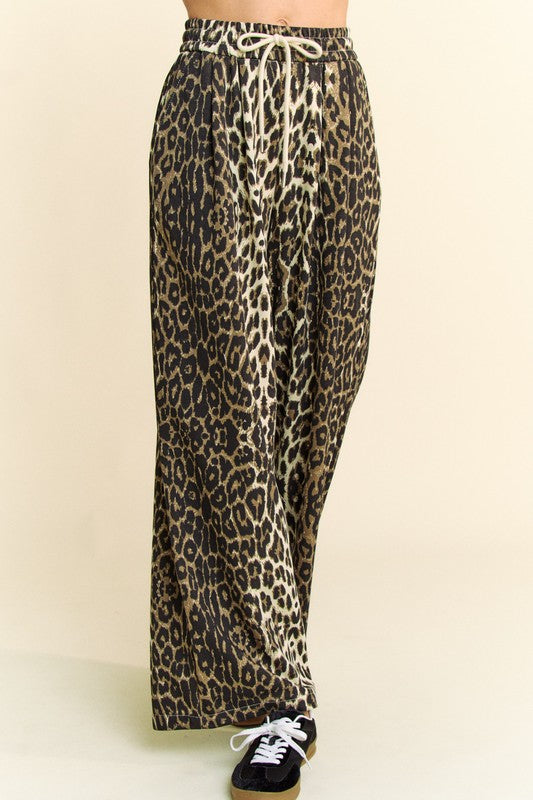 Davi &amp; Dani Leopard Wide Leg Pants - Sydney So Sweet