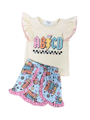 ABCD Rocker Girl Back to School Shorts Outfit - Sydney So Sweet