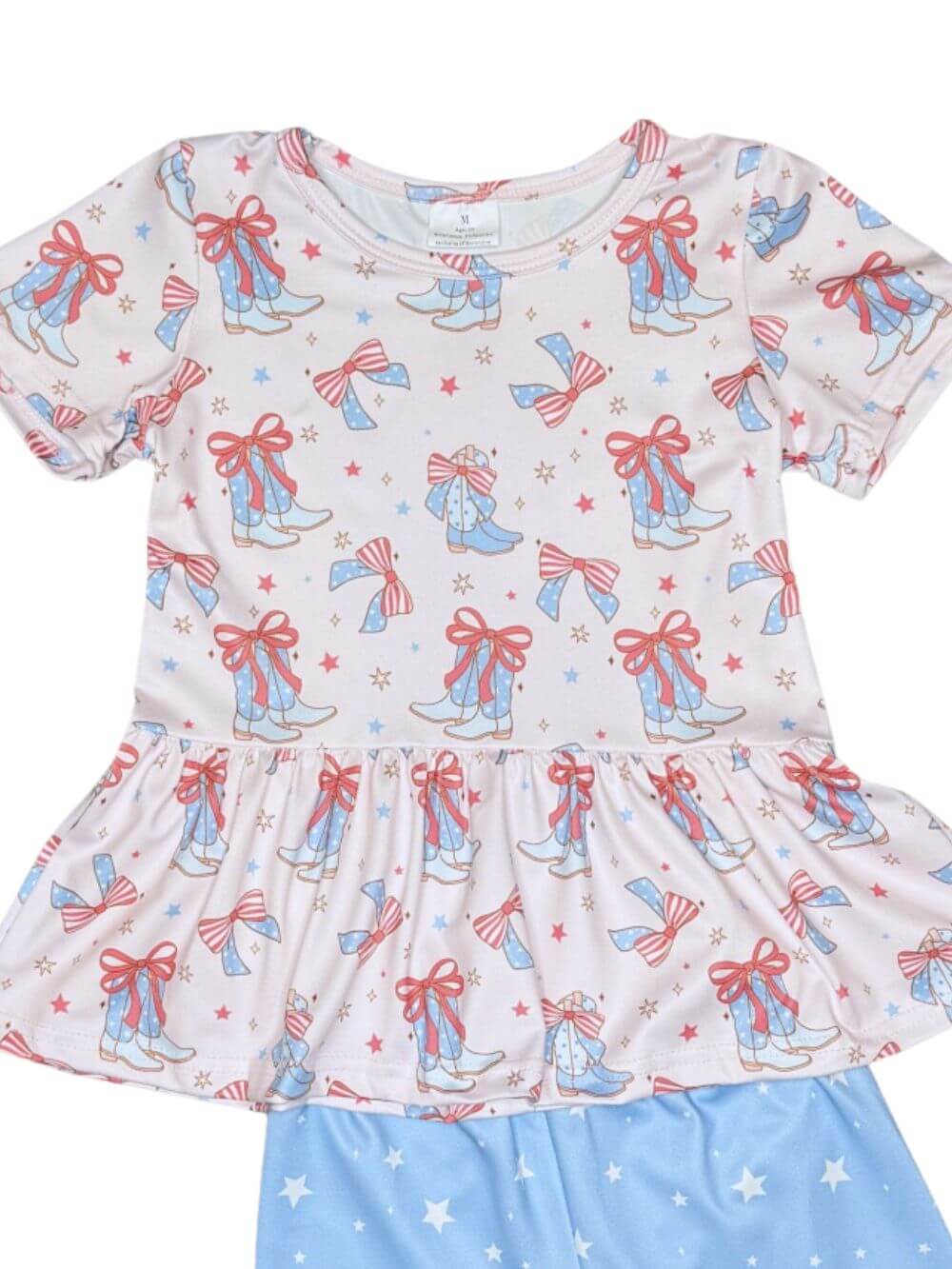 All American Cowgirl Boots Girls Shorts Outfit