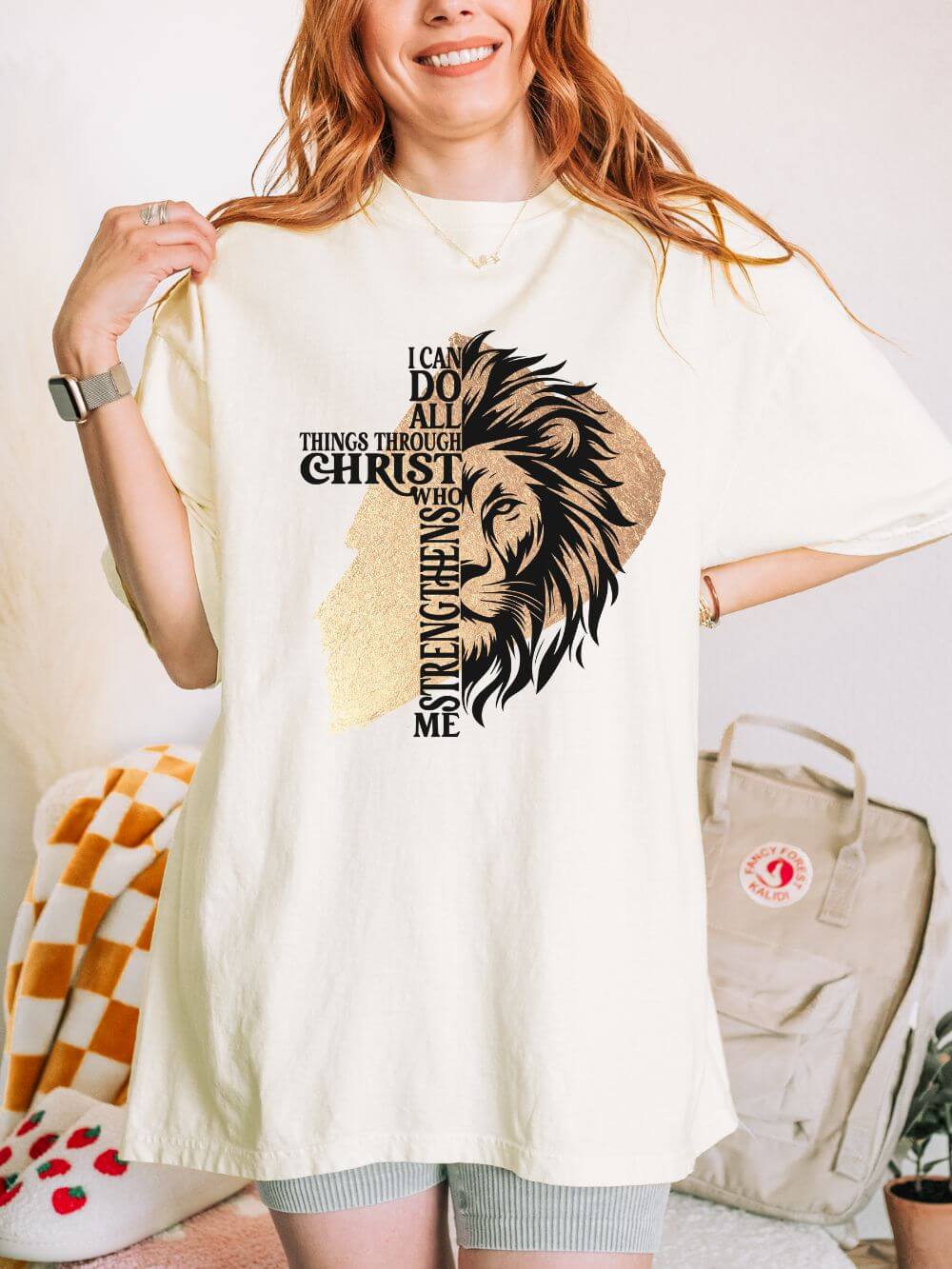 All Things Through Christ Christian Graphic T-Shirt Unisex Short Sleeve Tee - Sydney So Sweet