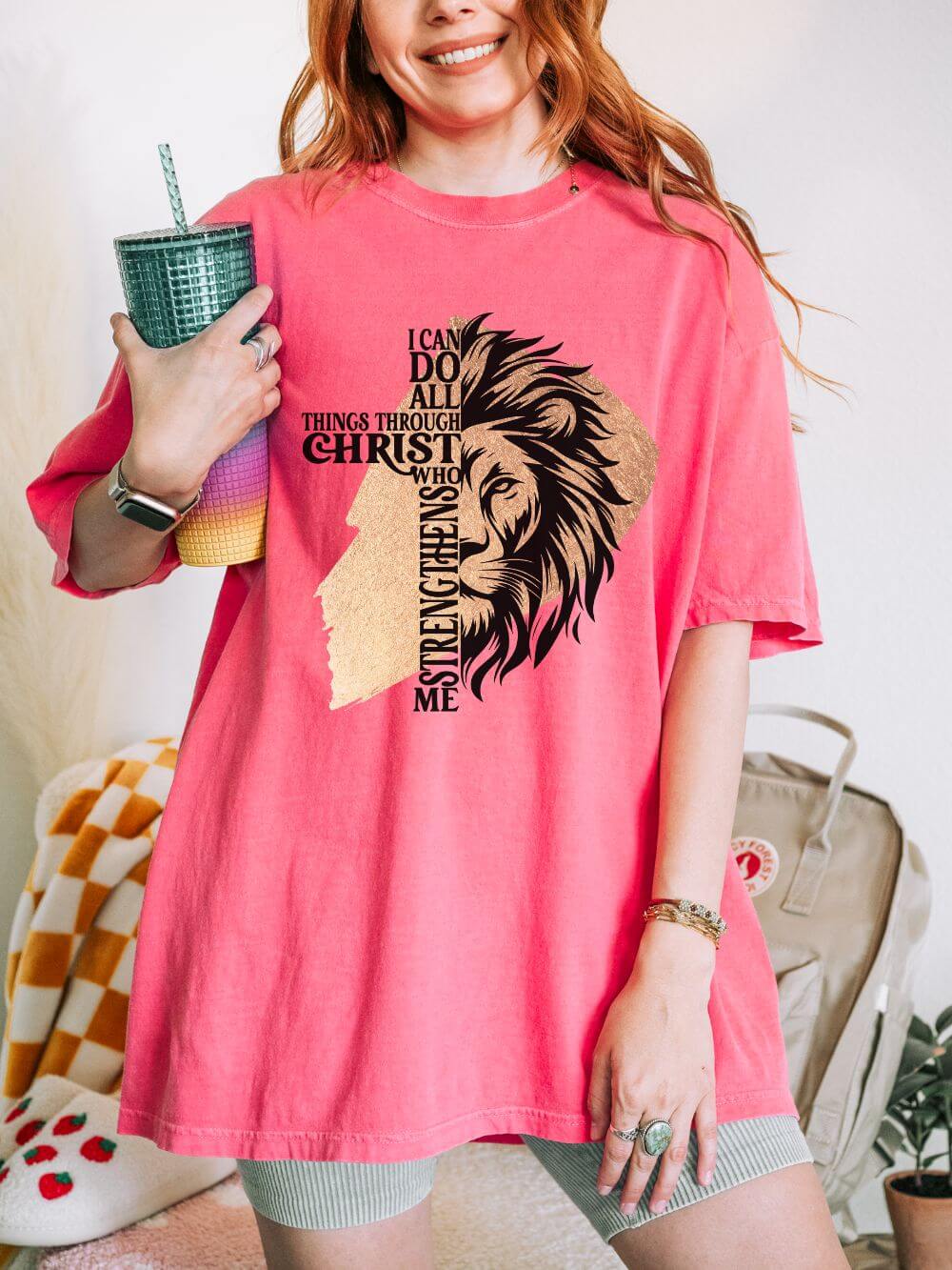 All Things Through Christ Christian Graphic T-Shirt Unisex Short Sleeve Tee - Sydney So Sweet