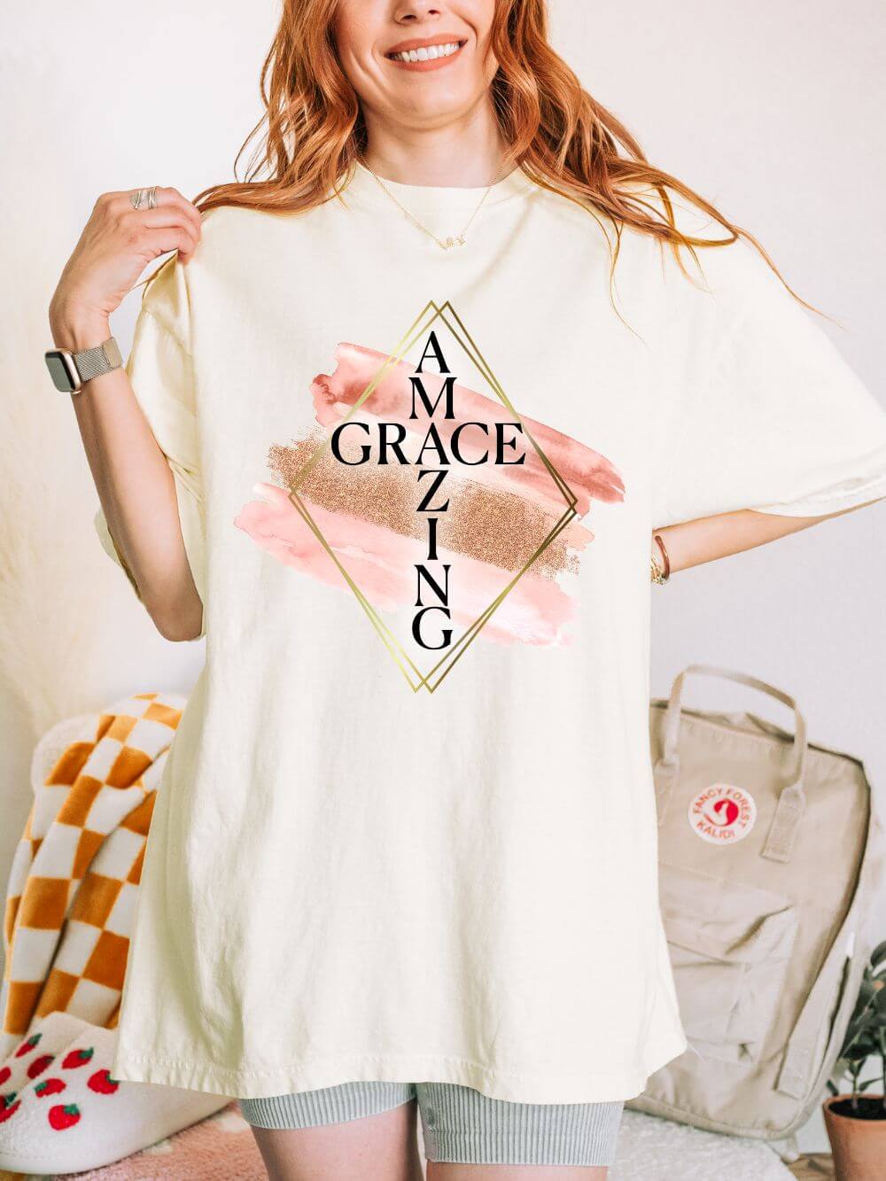 Amazing Grace Christian Graphic T-Shirt Unisex Short Sleeve Tee - Sydney So Sweet