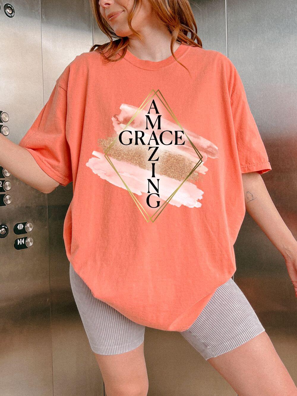 Amazing Grace Christian Graphic T-Shirt Unisex Short Sleeve Tee - Sydney So Sweet