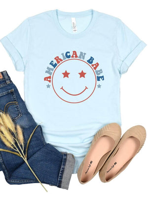 American Babe Patriotic 4th of July Patriotic Graphic T-Shirt - Sydney So Sweet