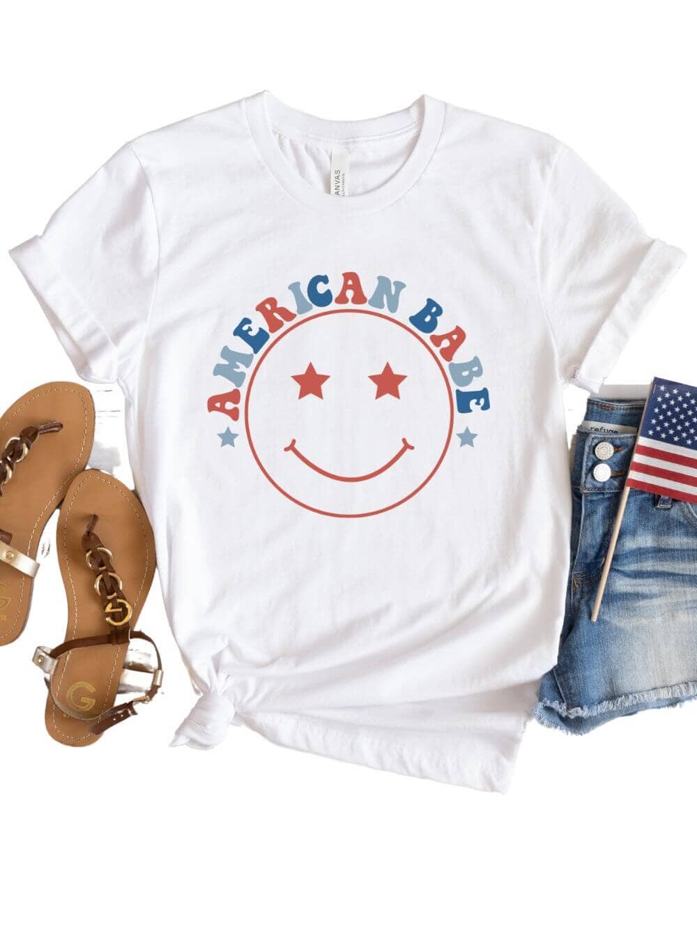 American Babe Patriotic 4th of July Patriotic Graphic T-Shirt - Sydney So Sweet