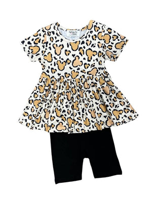 Animal Park Girls Biker Shorts Tunic Top Outfit - Sydney So Sweet