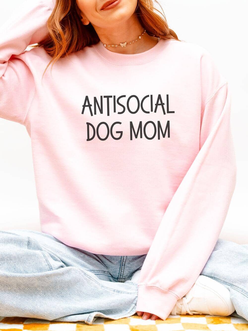 Antisocial Dog Mom Unisex Heavy Blend™ Crewneck Sweatshirt - Many Colors - Sydney So Sweet