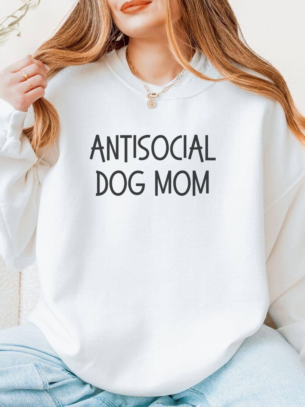 Antisocial Dog Mom Unisex Heavy Blend™ Crewneck Sweatshirt - Many Colors - Sydney So Sweet