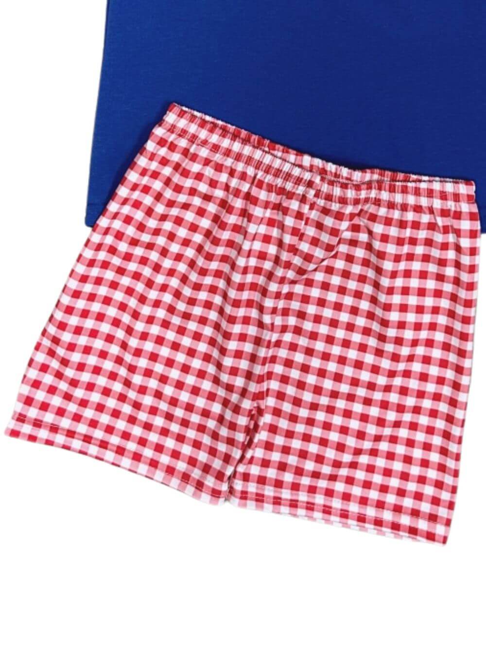 Apple and Worm Boys Back to School Gingham Shorts Outfit - Sydney So Sweet