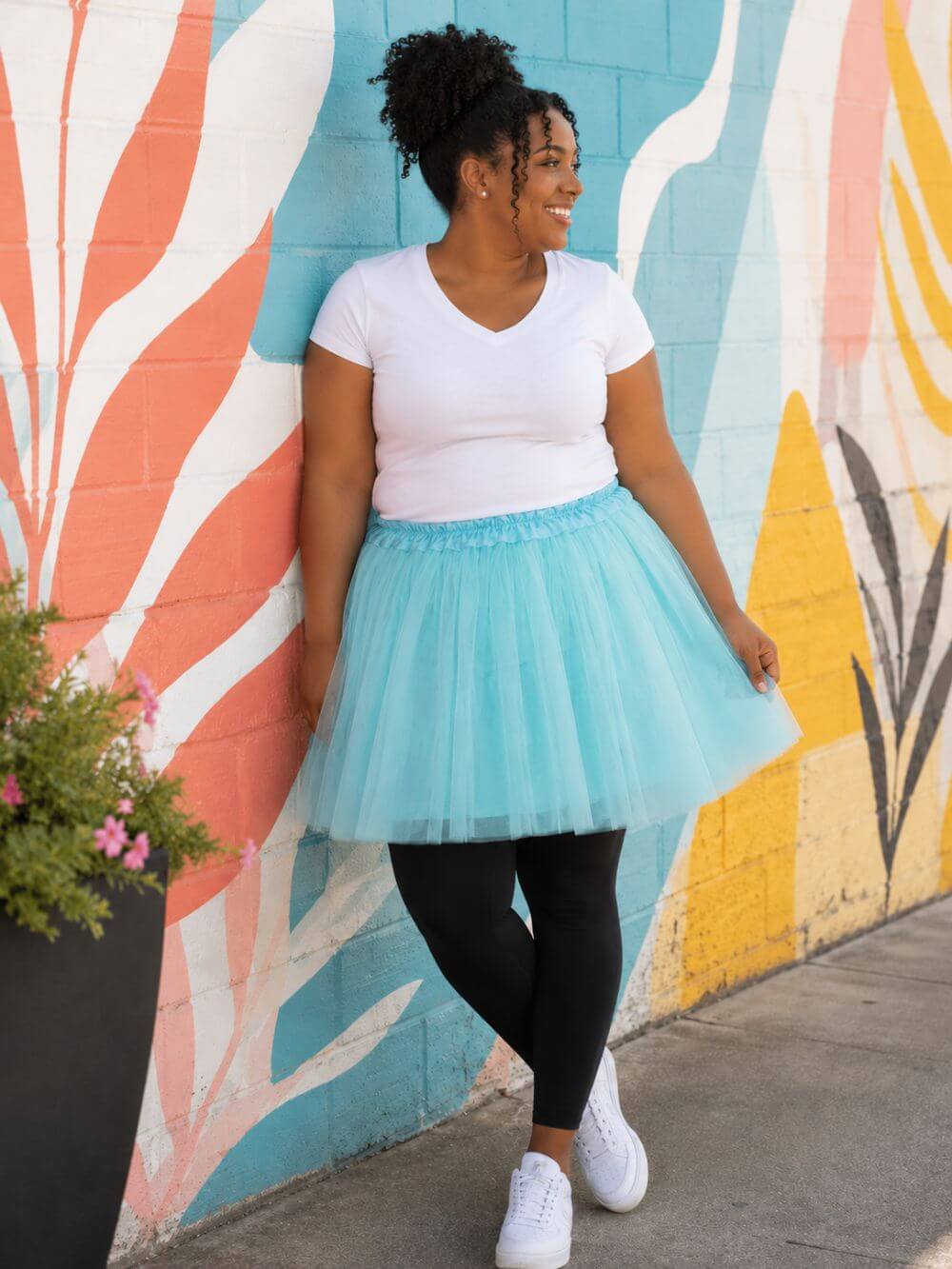 Aqua Blue Plus Size Adult Tutu Skirt - Women's Plus Size 3- Layer Basic Ballet Costume Dance Tutus