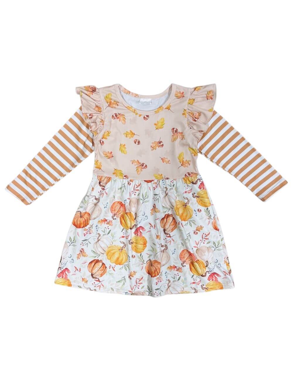Autumn Cutie Girls Pumpkin Patch Twirl Dress - Sydney So Sweet