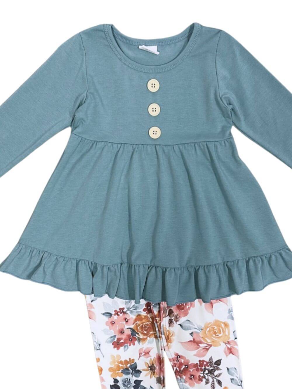 Autumn Garden Girls Floral Pants & Tunic Outfit - Sydney So Sweet