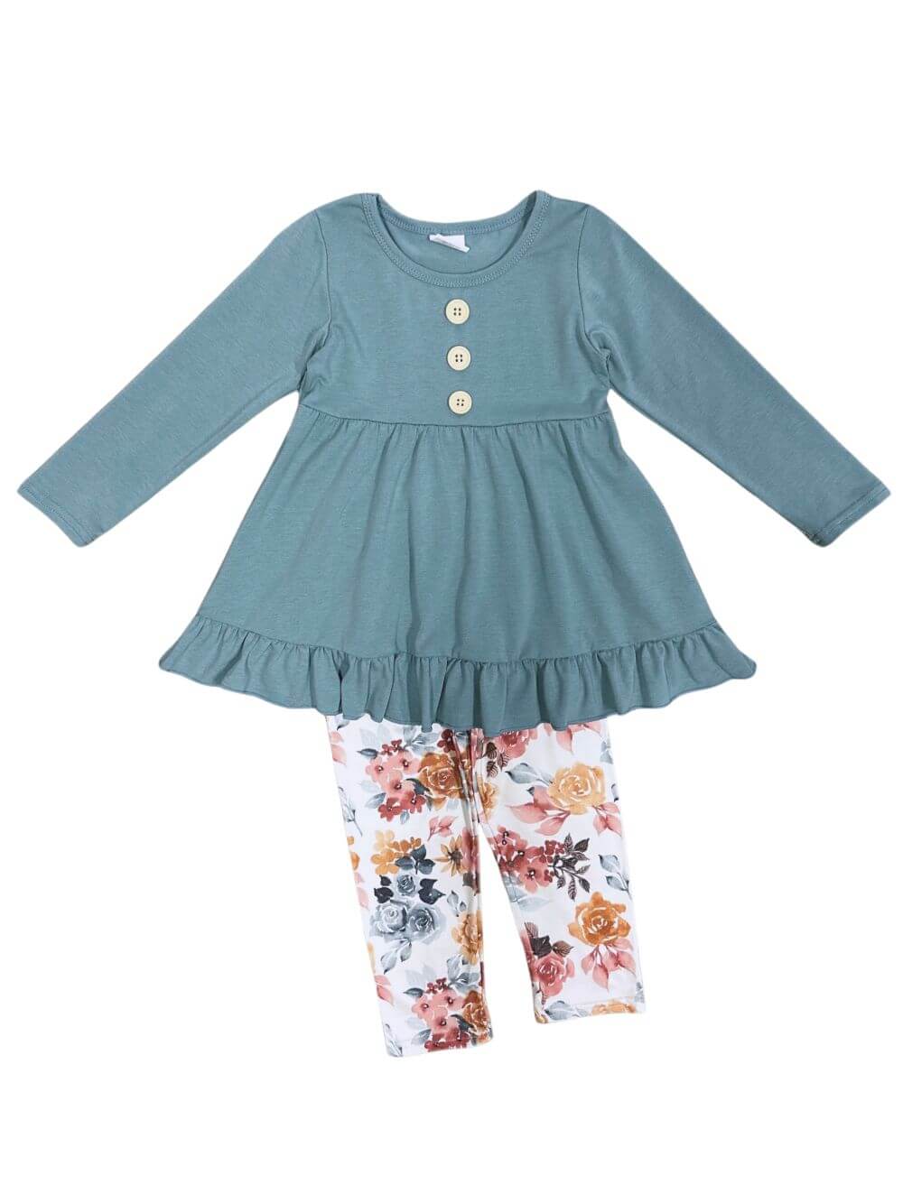 Autumn Garden Girls Floral Pants & Tunic Outfit - Sydney So Sweet