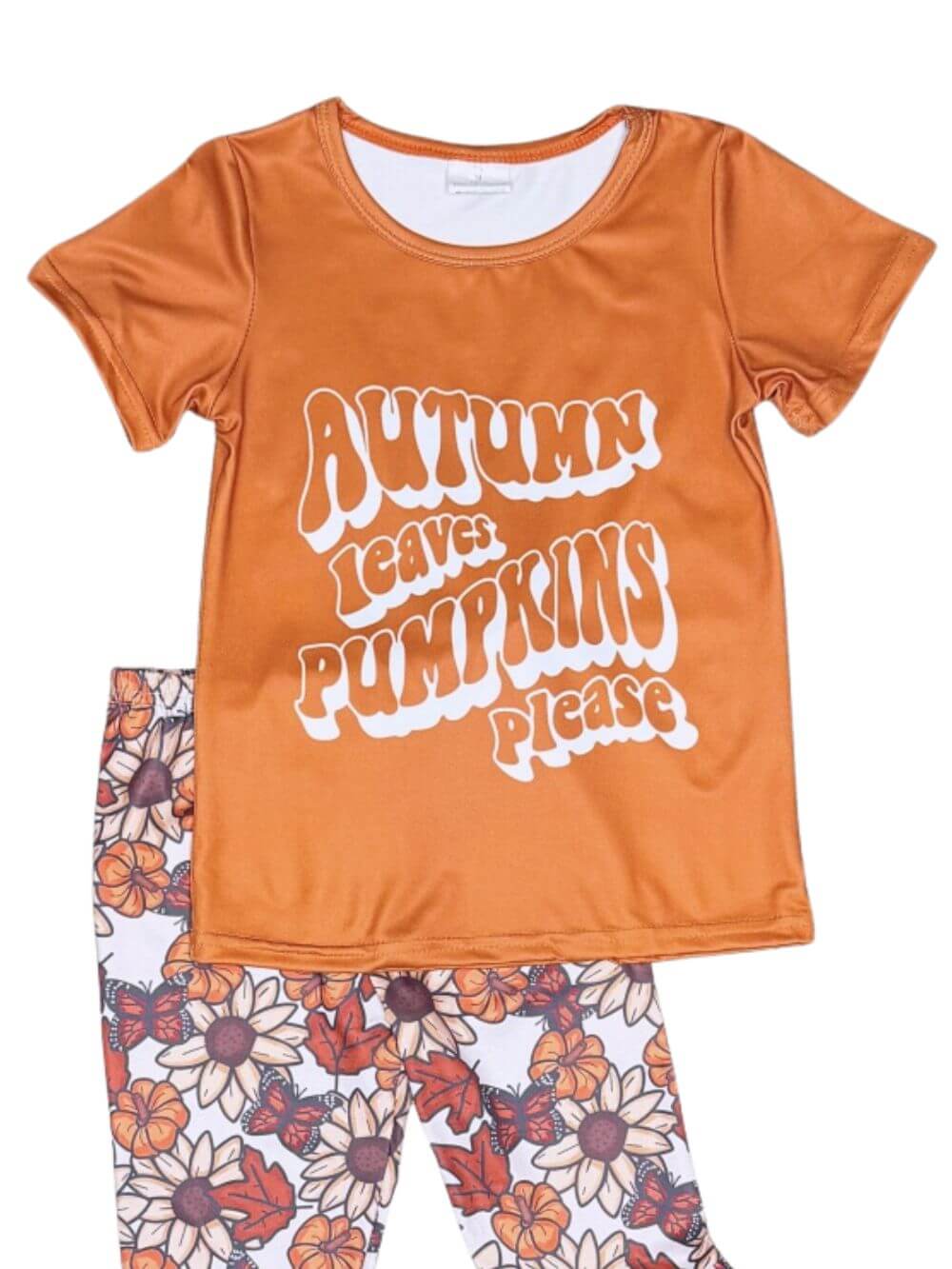 Autumn Leaves & Pumpkins Girls Bell Bottoms Outfit