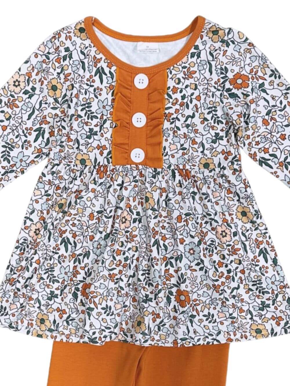 Autumn Petals Peplum Girls Pants Outfit - Sydney So Sweet