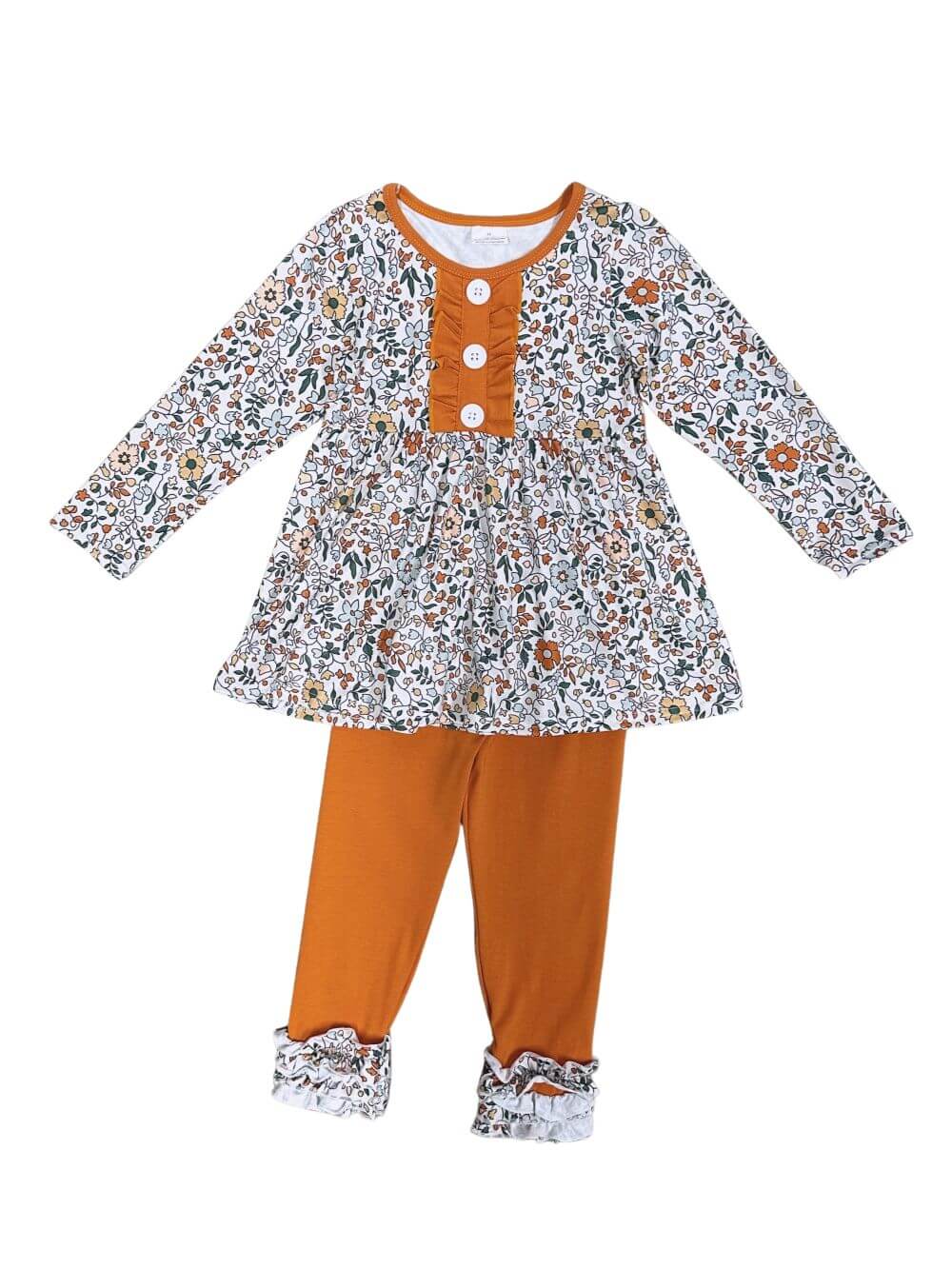 Autumn Petals Peplum Girls Pants Outfit - Sydney So Sweet