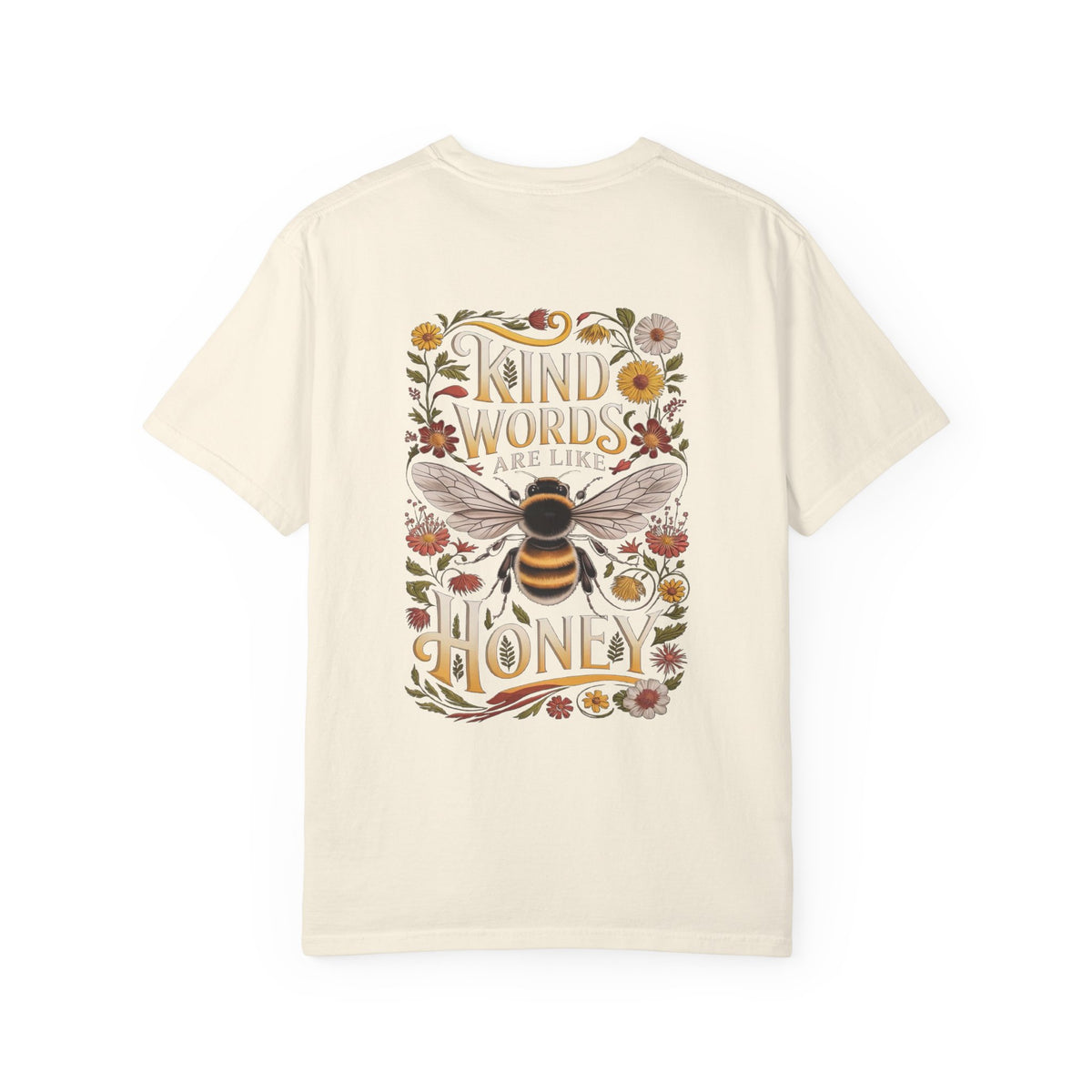 Kind Words are Like Honey T-Shirt Proverbs Bee Floral Tee