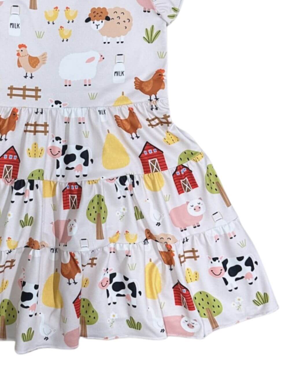 Barnyard Bash Girls Tiered Twirl Dress - Sydney So Sweet