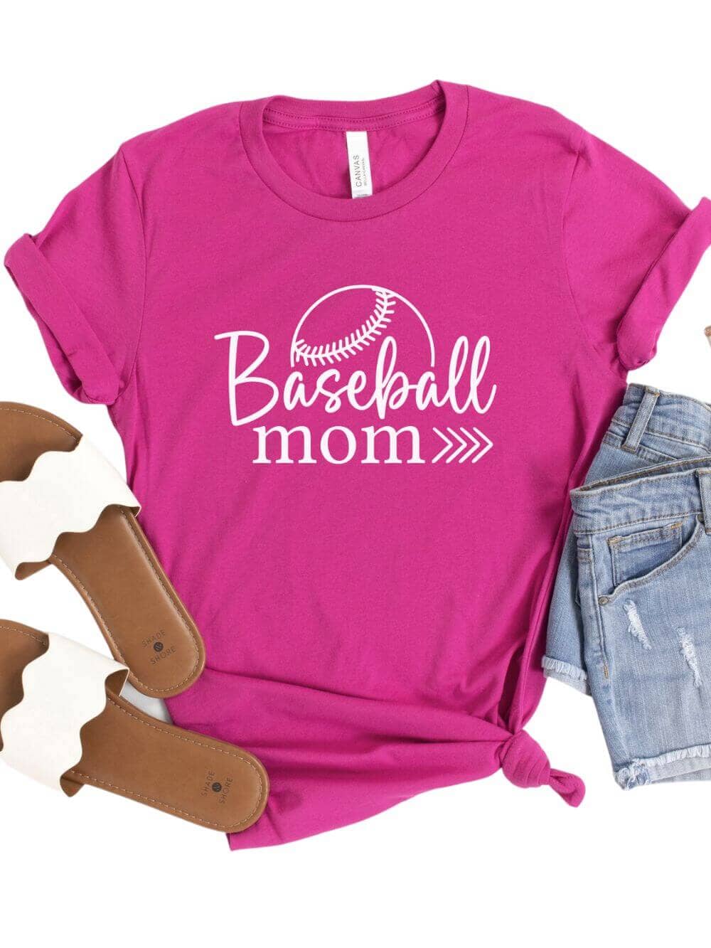 Chase Me Tees Baseball Mom Shirt, Baseball Mom, Soft Bella Canvas, Sublimation, Baseball Shirt, Sports Mom, Gift for Her, Boy Mom, Girl Mom, Baseball Tee, White