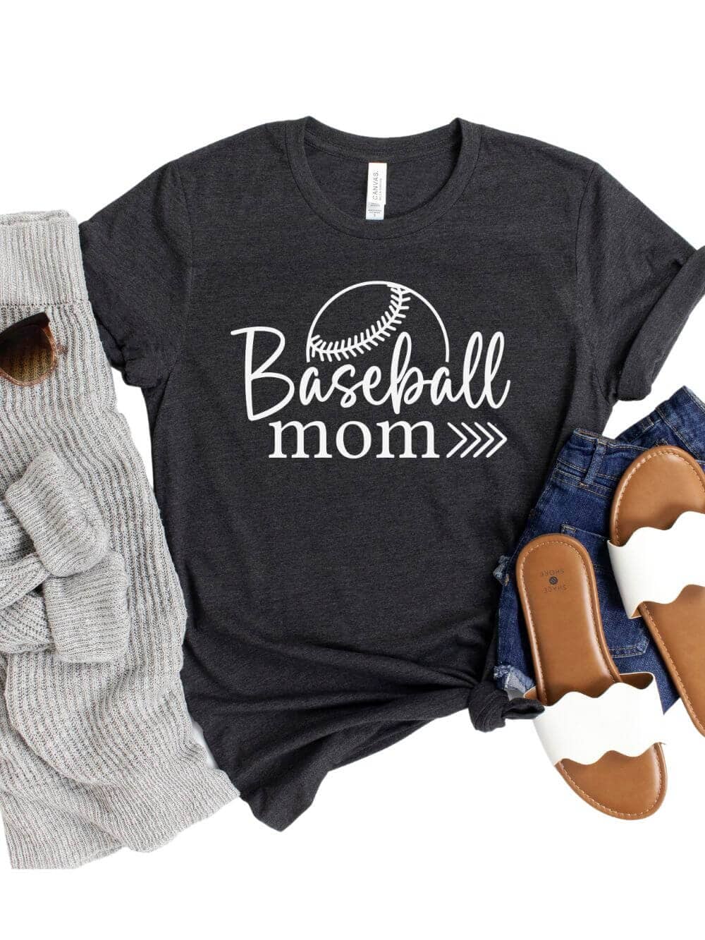 Baseball Mom T-Shirt in 12 Team Colors - Sydney So Sweet