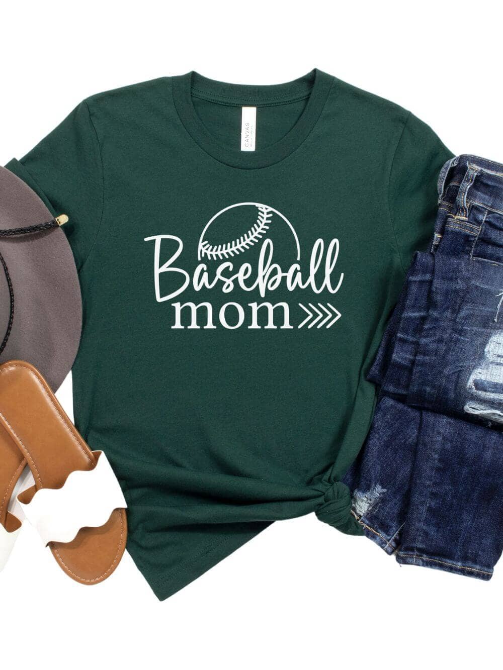 Baseball Mom T-Shirt in 12 Team Colors - Sydney So Sweet