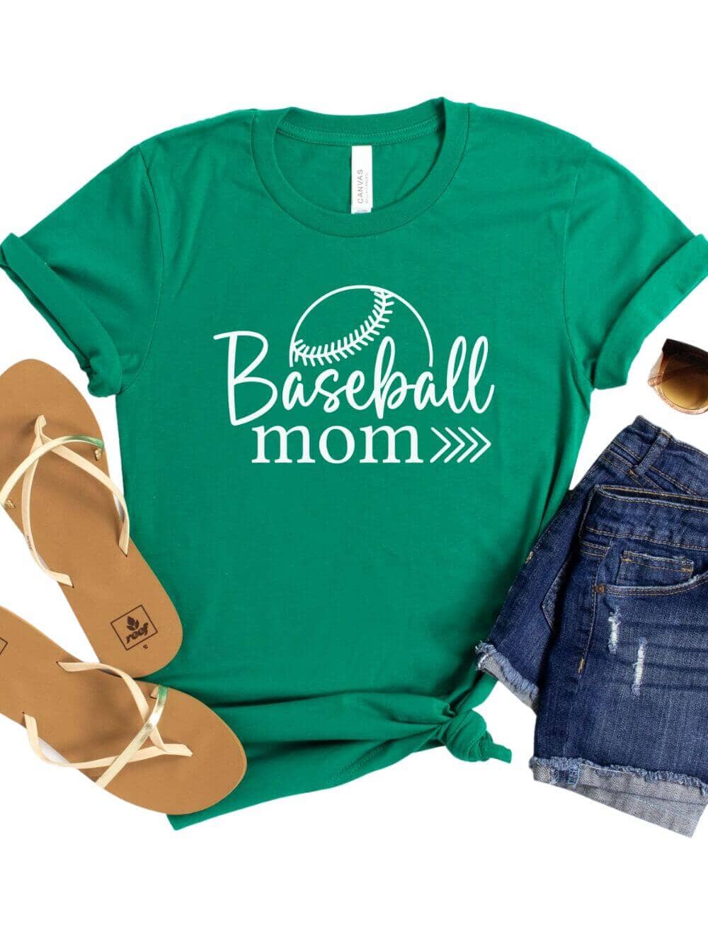 Bella Canvas, Tops, Baseball Mom Shirt