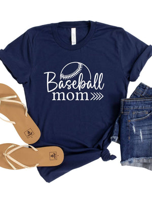 Baseball Mom T-Shirt in 12 Team Colors - Sydney So Sweet