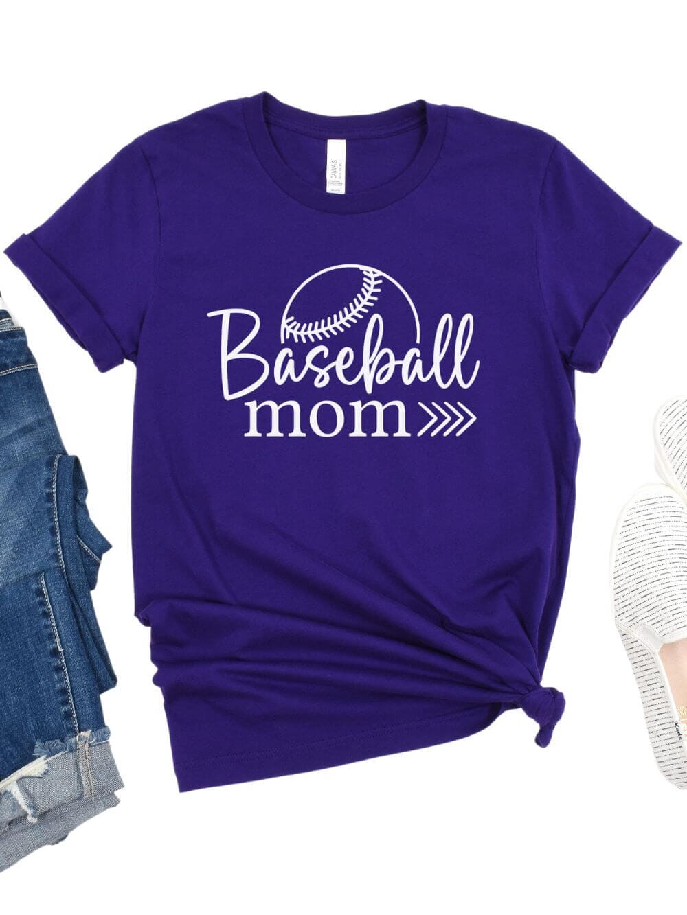 Bella Canvas, Tops, Baseball Mom Shirt