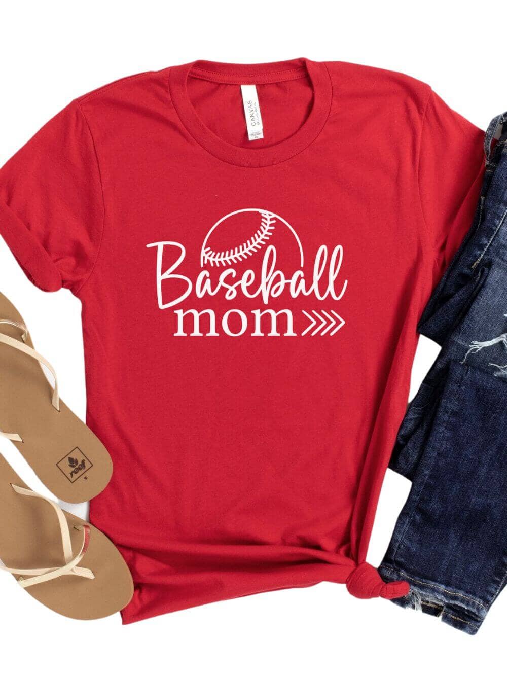 Baseball Mom T-Shirt in 12 Team Colors - Sydney So Sweet