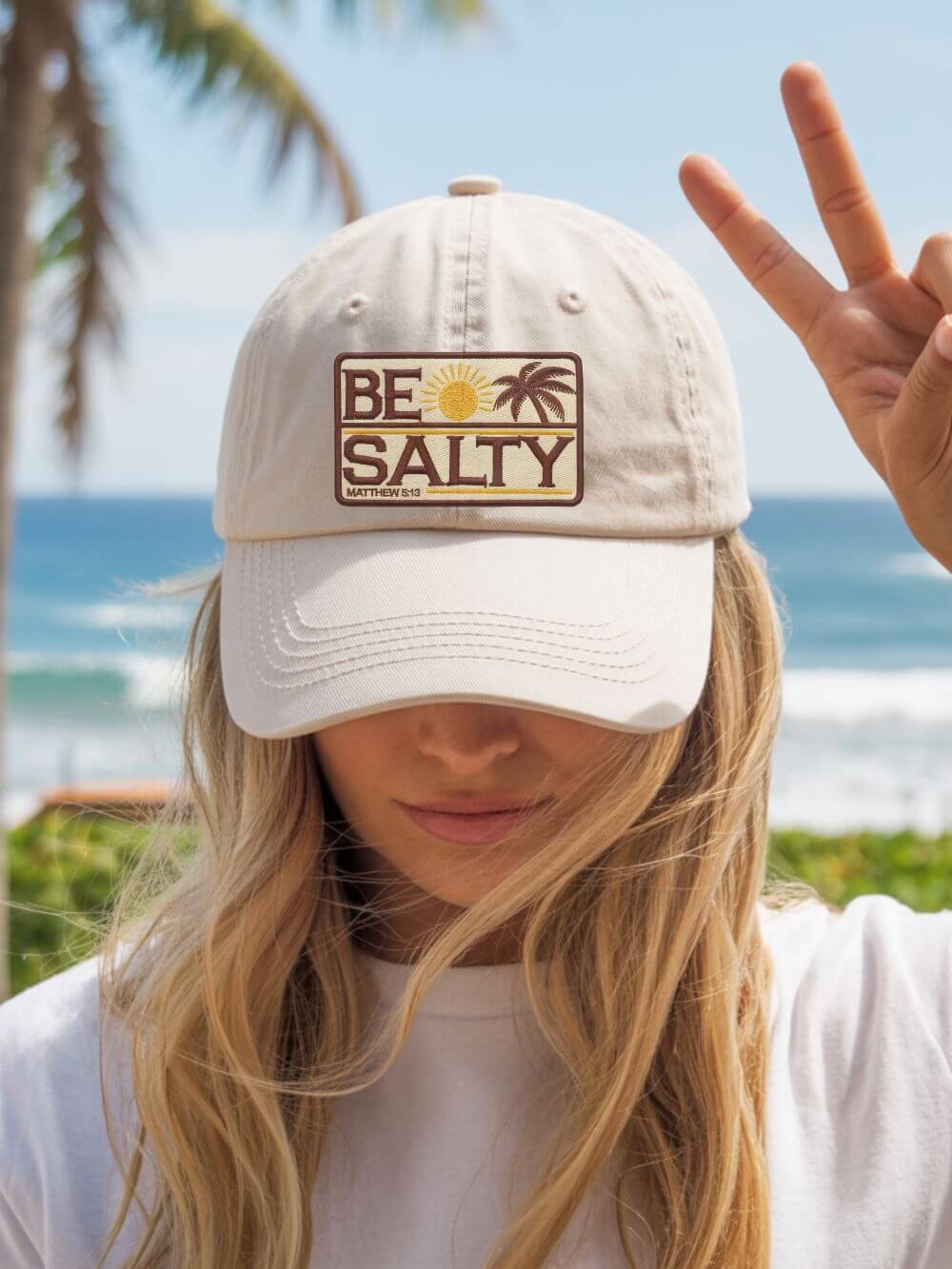 Be Salty Matthew 3:14 Embroidered Patch Dad Hat
