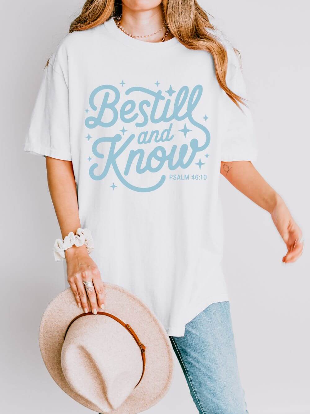 Be Still & Know Tee Psalm 46:10 Christian Faith Graphic Unisex T-Shirt