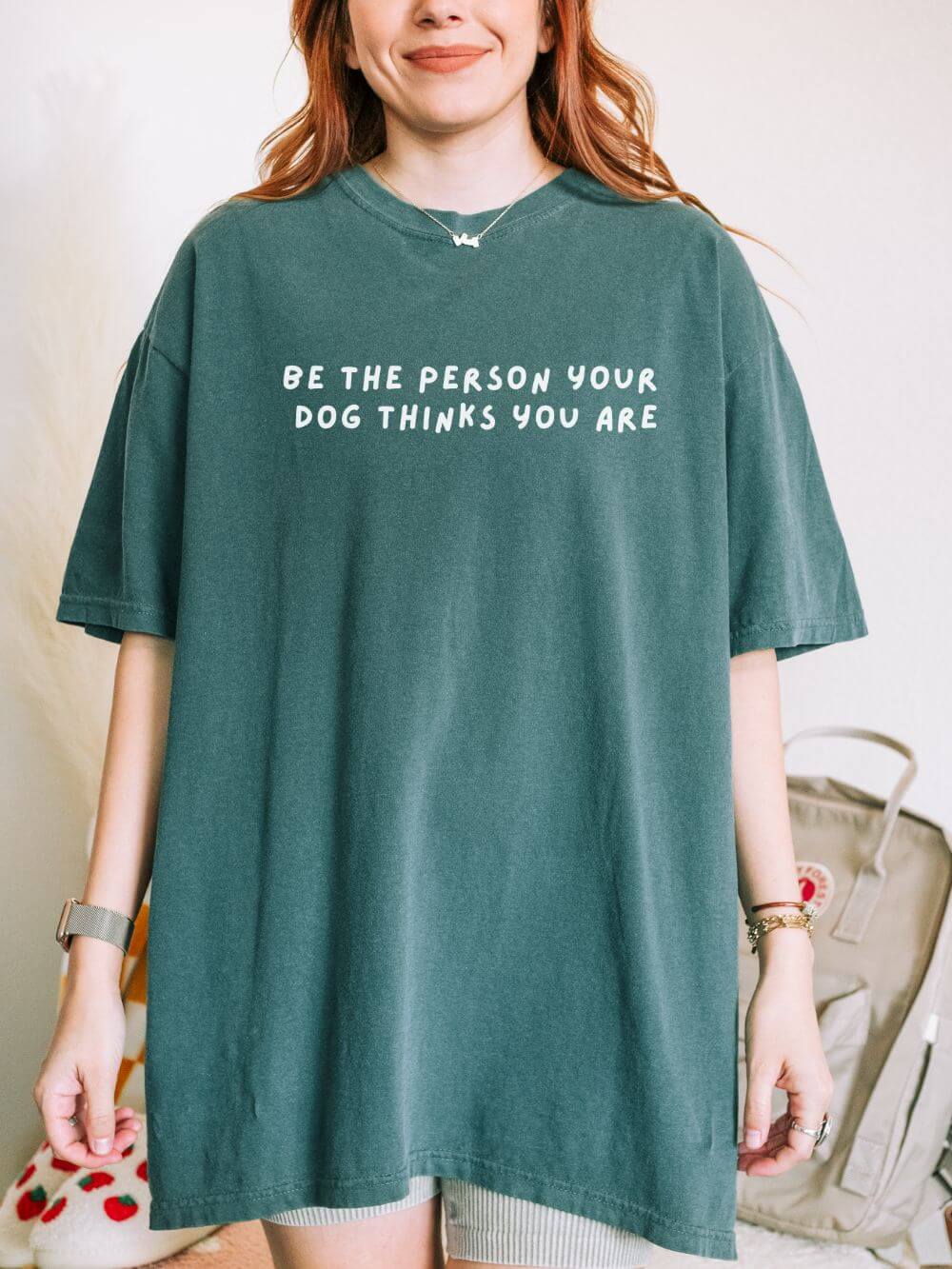 Be The Person Your Dog Thinks You Are Dog Lover Graphic T-Shirt Unisex Short Sleeve Tee