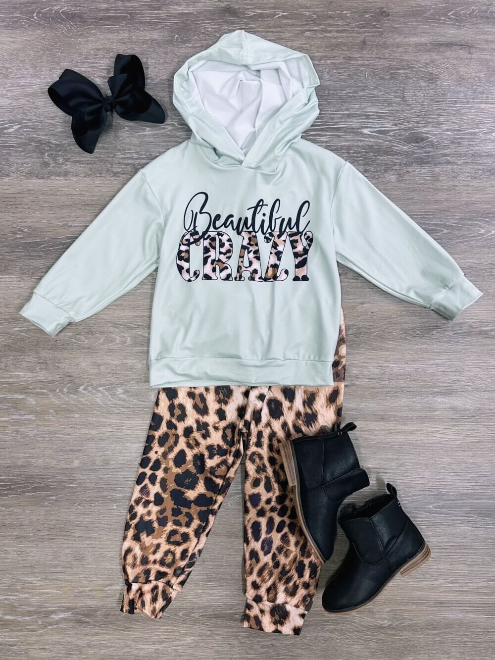 Beautiful Crazy Girls Cheetah Leggings &amp; Hoodie Outfit - Sydney So Sweet