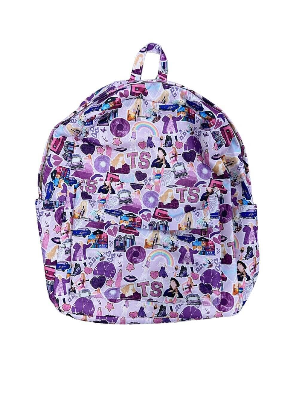 Bejeweled Purple Full Size Kids' School Backpack - Sydney So Sweet