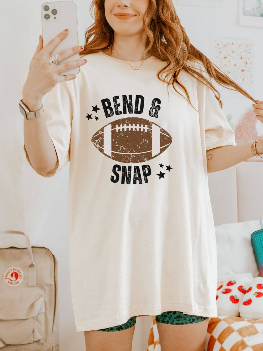 Bend & Snap Football T-Shirt Unisex Tee Comfort Colors Sports Lover Short Sleeve Graphic T-Shirt - Sydney So Sweet