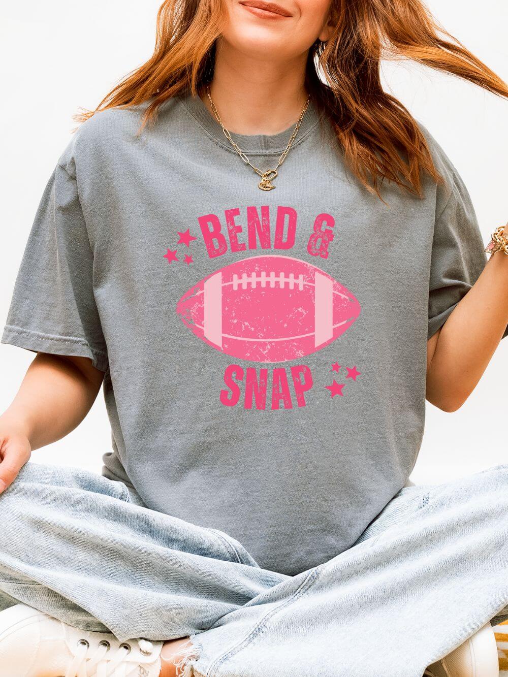 Bend & Snap Football T-Shirt Unisex Tee Comfort Colors Sports Lover Short Sleeve Graphic T-Shirt - Sydney So Sweet
