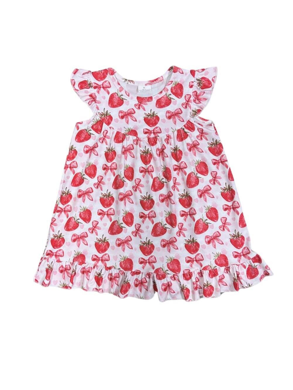 Berries & Bows Coquette Girls Flutter Sleeve Dress - Sydney So Sweet