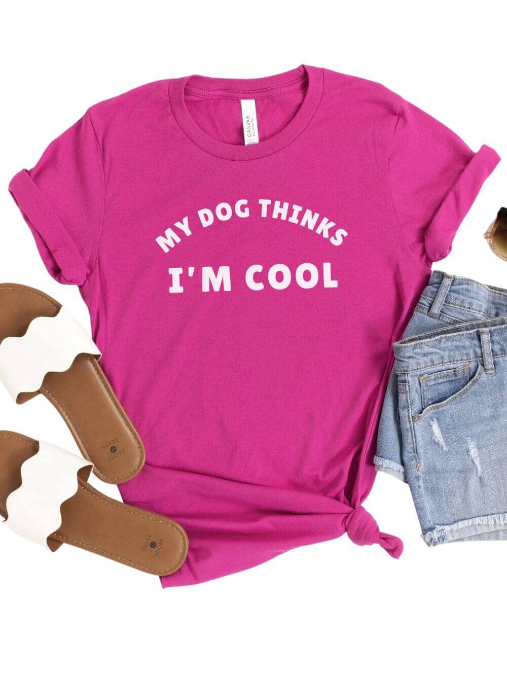 My Dog Thinks I'm Cool Women's Graphic T-Shirt - Sydney So Sweet