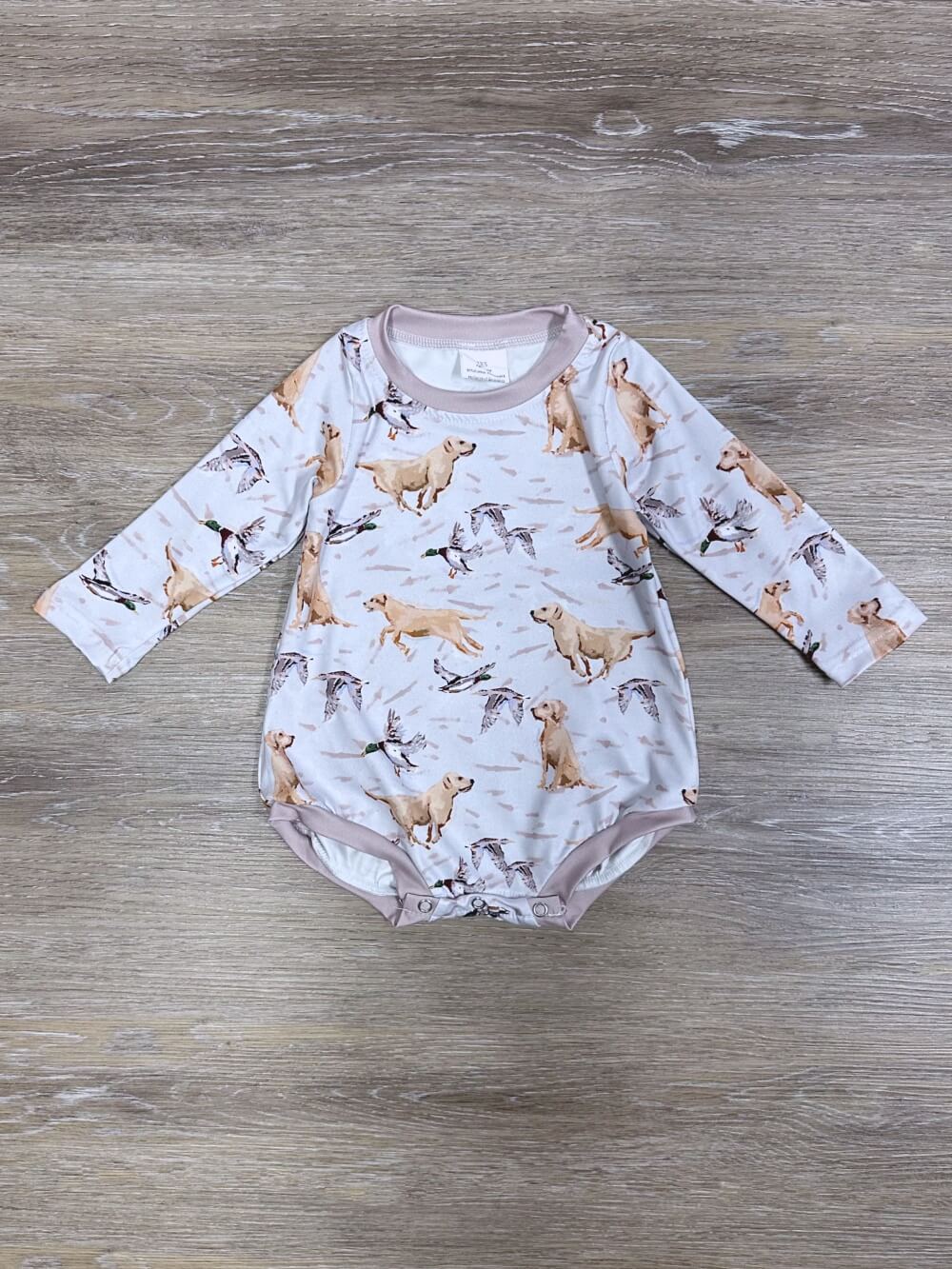 Bird Dog Boys Long Sleeve Baby Bubble Romper - Sydney So Sweet