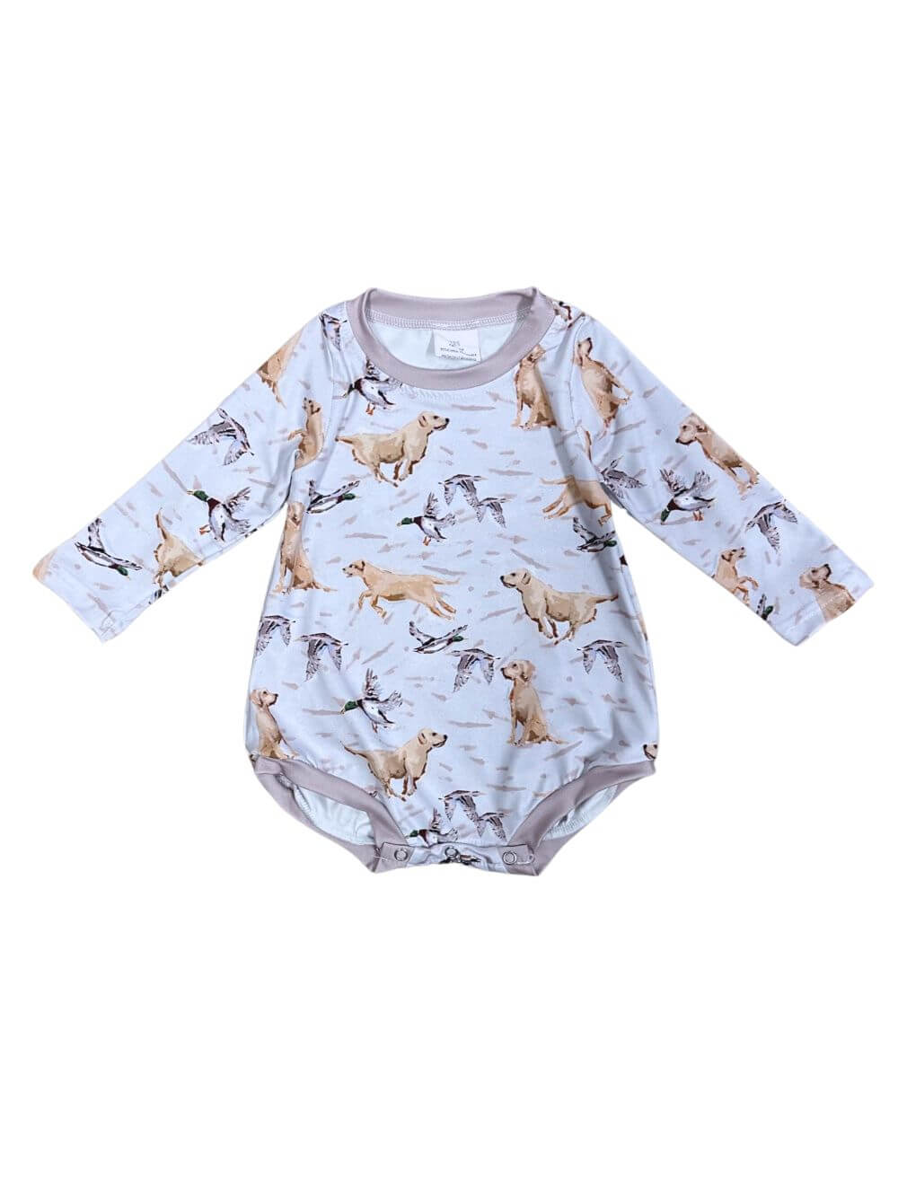 Bird Dog Boys Long Sleeve Baby Bubble Romper - Sydney So Sweet