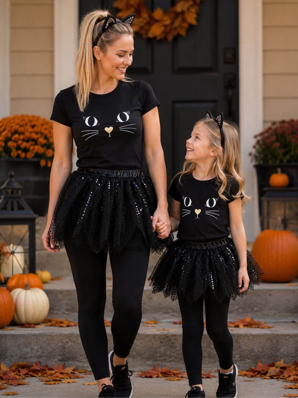 Black Sparkle Running Tutu Skirt Costume for Girls, Women, Plus