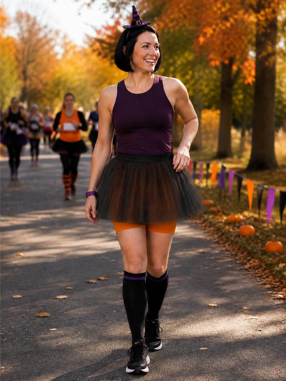 Black Adult Size Women's 5K Running Tutu Skirt Costume
