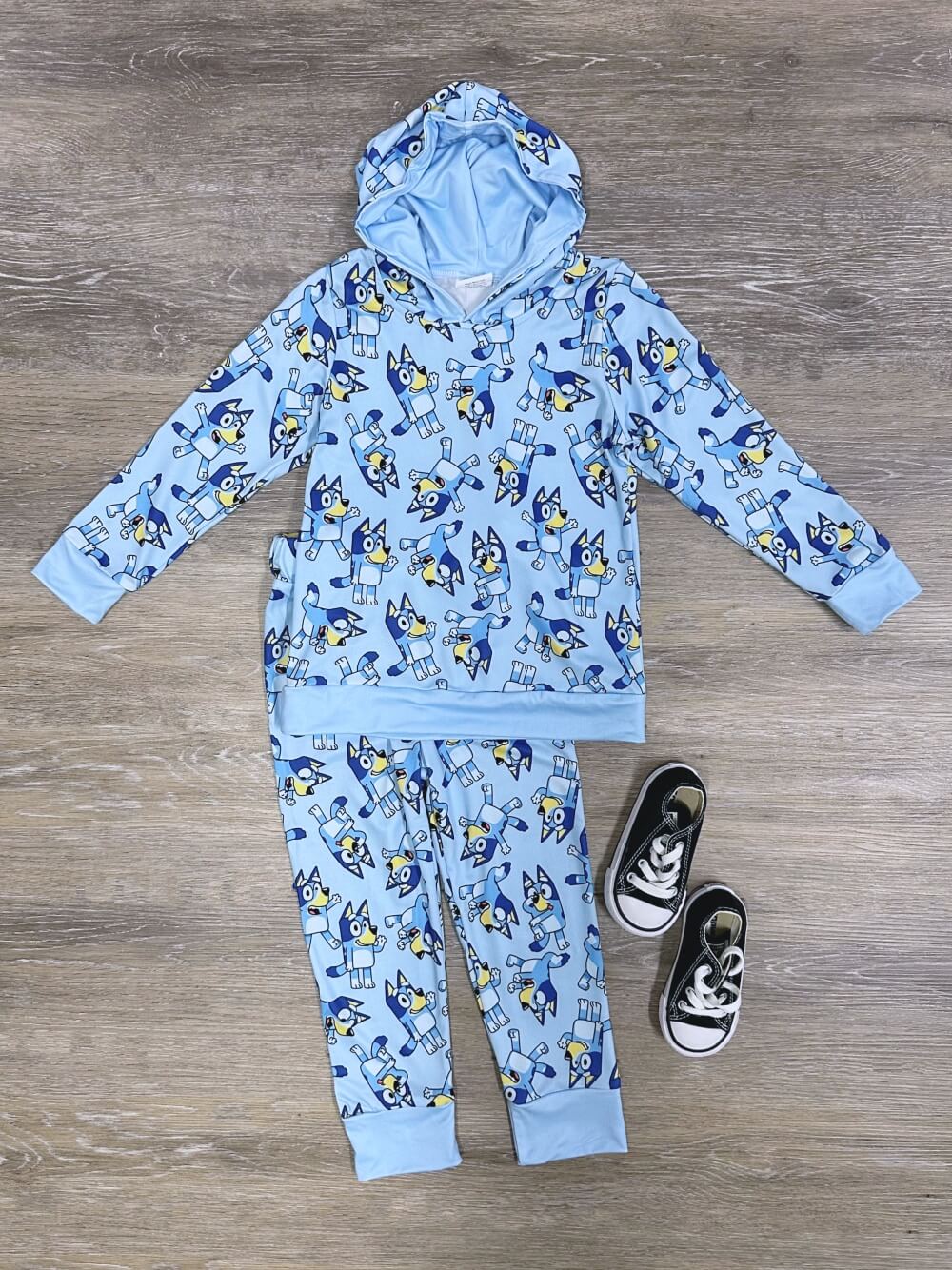 Blue Dog Days Boys Long Sleeve Hoodie Jogger Outfit - Sydney So Sweet