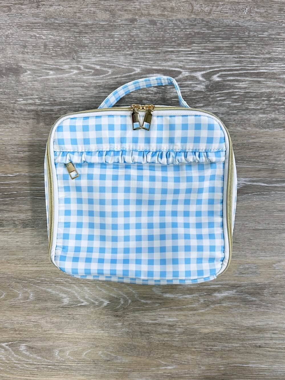 Blue Gingham Plaid Lunch Box - Sydney So Sweet