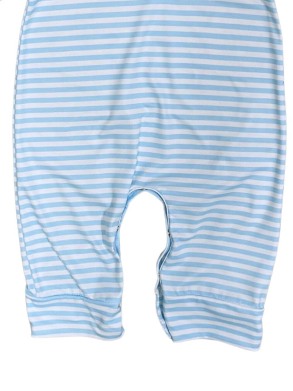 Blue Stripe Santa Claus Boys Christmas Baby Romper - Sydney So Sweet